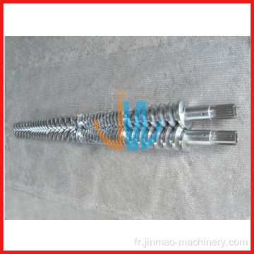 Double vis conique bimétallique et baril pour l&#39;extrusion de tuyaux (CPVC)